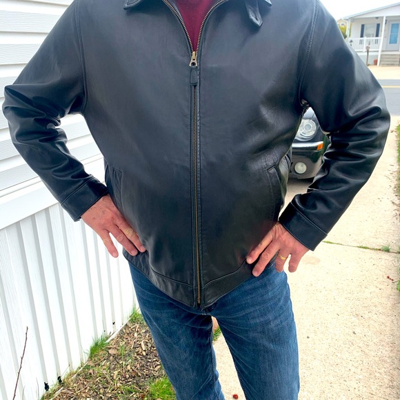 Polo by Ralph Lauren leather Coat black color - Picture 1 of 8